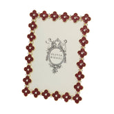 Gold Enamel Clover Picture Frame 5" x 7"